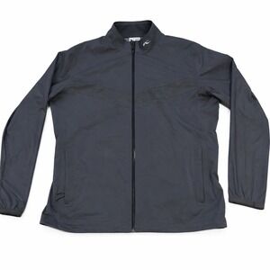 KJUS Mens 2XL Full Zip Performance Jacket Gray Stretch Lightweight Golf Athletic